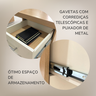 Mesa Tamburato com Gavetas Ii Ld - Carvalho/branco 6213 - 6