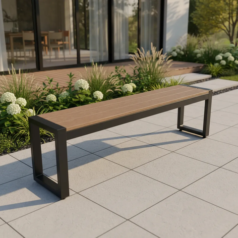 Banco de Jardim de Madeira Plastica Ecológica sem Encosto 1,05 Cm