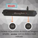 Ver imagem 4 de Máquina Seladora Embaladora Alimentos Vácuo Automática Portátil Doméstica - Bivolt 110v/220v
