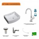 Ver imagem 3 de Kit Cuba Rt41 com Torneira 1198 Metal e Válvula 1 Polegada e Sifão Cromado e Flexível Compace