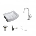 Ver imagem 2 de Kit Cuba Rt41 com Torneira 1198 Metal e Válvula 1 Polegada e Sifão Cromado e Flexível Compace