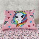 Ver imagem 3 de Jogo de Cama Joy Sweet Unicórnio Solteiro 70% Algodão 30% Poliéster Malha Rosa