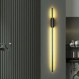 Arandela Led 12w Fit 60cm Sabre Parede Slim Preto Multicor Bivolt - 3