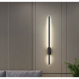 Arandela Led 12w Fit 60cm Sabre Parede Slim Preto Multicor Bivolt - 2