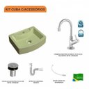 Ver imagem 3 de Kit Cuba Rt41 com Torneira 1198 Metal e Válvula Click 1 Polegada B e Sifão Pvc e Flexível Compace