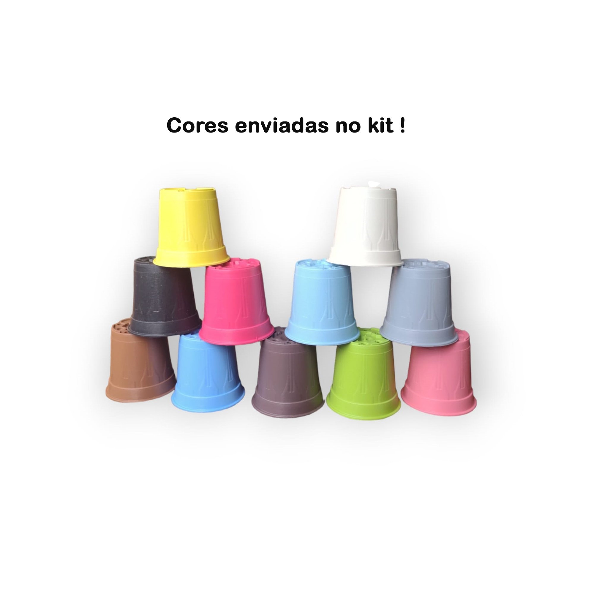 Mini Vaso Flor Coloridos 11 Und. Jardim Decoração Vasinhos Plantas Suculentas