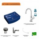 Ver imagem 3 de Kit Cuba Rt41 com Torneira 1198 Metal e Válvula Click 1 Polegada B e Sifão Cromado e Flexível Compac