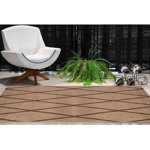 Tapete Sala Quarto Econature Geo 2,00 x 2,50 Bege Chumbo-77