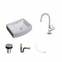 Ver imagem 2 de Kit Cuba Rt41 com Torneira 1198 Metal e Válvula Click 1 Polegada B e Sifão Cromado e Flexível Compac