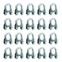 Ver imagem 1 de Kit 50 Clips Grampo para cabo de aço pesado 3/16 - Starfer