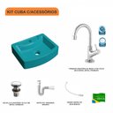 Ver imagem 3 de Kit Cuba Rt41 com Torneira 1198 Metal e Válvula Click 1 Polegada G e Sifão Pvc e Flexível Compace