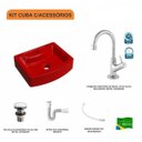 Ver imagem 3 de Kit Cuba Rt41 com Torneira 1198 Metal e Válvula Click 1 Polegada G e Sifão Pvc e Flexível Compace