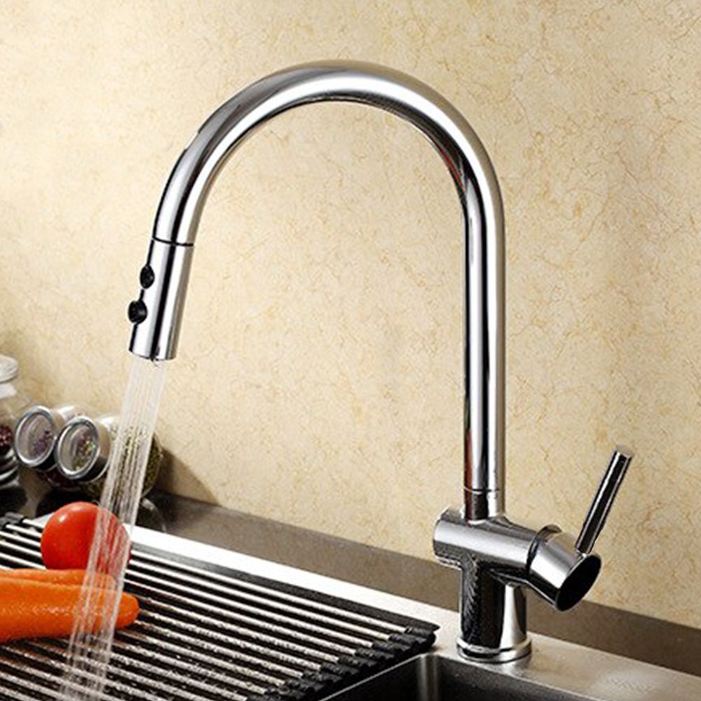 Torneira Gourmet Bancada Cozinha Monocomando Retratil Ducha 2 Modos de Jato Quente Frio - 3