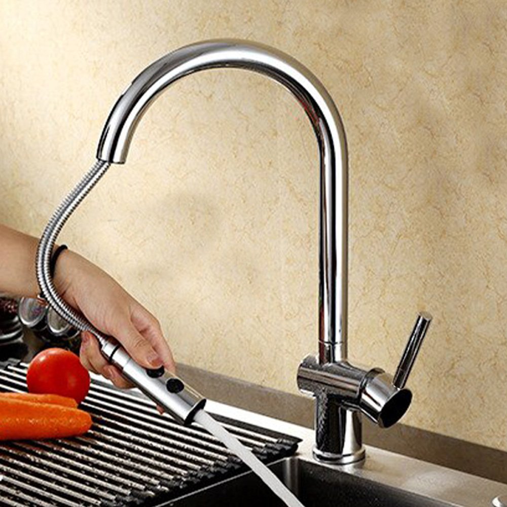 Torneira Gourmet Bancada Cozinha Monocomando Retratil Ducha 2 Modos de Jato Quente Frio - 2