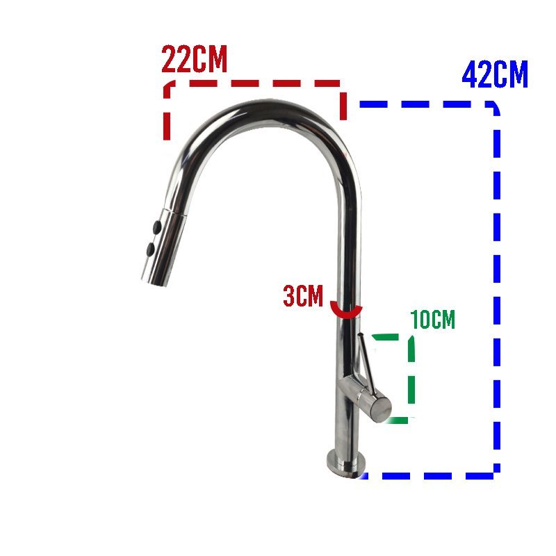 Torneira Gourmet Bancada Cozinha Monocomando Retratil Ducha 2 Modos de Jato Quente Frio - 4