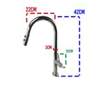 Ver imagem 4 de Torneira Gourmet Bancada Cozinha Monocomando Retratil Ducha 2 Modos de Jato Quente Frio