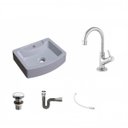 Ver imagem 2 de Kit Cuba Rt41 com Torneira 1198 Metal e Válvula Click 1 Polegada G e Sifão Cromado e Flexível Compac