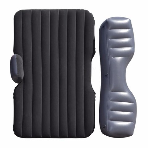 Colchão Cama Inflável para Carro com Bomba Elétrica e Almofada de Pescoço Vg Plus Preto