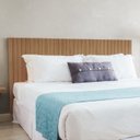 Ver mais imagens de Kit 14 Placas Ripadas Autocolantes em MDF 197,5x60cm Amadeirado Onedoor Branco Onewall