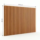 Ver imagem 2 de Kit 14 Placas Ripadas Autocolantes em MDF 197,5x60cm Amadeirado Onedoor Branco Onewall