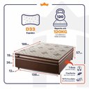 Ver imagem 2 de Conjunto Cama Box Espuma Espuma Chicago Marrom Casal 138x188x57