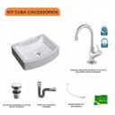 Ver imagem 3 de Kit Cuba Rt41 com Torneira 1198 Metal e Válvula Click 1 Polegada G e Sifão Cromado e Flexível Compac
