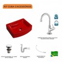 Ver imagem 3 de Kit Cuba Rt41 com Torneira 1198 Metal e Válvula Click 1 Polegada e Meia e Sifão Pvc e Flexível Compa