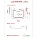 Ver mais imagens de Kit Cuba Rt41 com Torneira 1198 Metal e Válvula Click 1 Polegada e Meia e Sifão Pvc e Flexível Compa