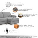 Ver imagem 3 de Sofá Sala de Estar Nilo Retratil Manual 240cm 4 Lugares Bouclê Cinza M1 - Monari Design