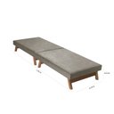 Ver imagem 4 de Cama Portátil Dobrável Cinza Claro C/pés Madeira Espuma D26 Multifuncional