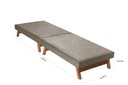 Ver imagem 7 de Cama Portátil Dobrável Cinza Claro c/Pés Madeira Espuma D26 Multifuncional