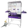 Viveiro Calopsitas Gaiola Pássaros Periquito Confort Grande Black Triplex Jelplast Cor Lilás - 1