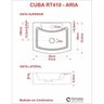 Kit Cuba Rt41 com Torneira 1198 Metal e Válvula Click 1 Polegada e Meia e Sifão Cromado e Flexível C - 8