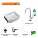 Ver imagem 3 de Kit Cuba Rt41 com Torneira 1198 Metal e Válvula Click 1 Polegada e Meia e Sifão Cromado e Flexível C