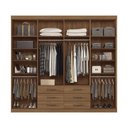 Ver imagem 2 de Guarda-roupa Casal Belize 8 Portas 6 Gavetas com Espelho Jatoba - Pnr Móveis