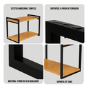 Ver imagem 6 de Kit 2 Prateleira Dupla Estante Mdf 30x60cm Tipo Industrial