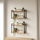 Ver imagem 1 de Kit 2 Prateleira Dupla Estante Mdf 30x60cm Tipo Industrial