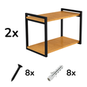 Ver imagem 5 de Kit 2 Prateleira Dupla Estante Mdf 30x60cm Tipo Industrial
