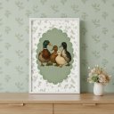 Ver imagem 1 de Quadro Decor Família Patinhos Vintage 24x18cm Mold Branca