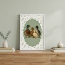 Ver imagem 2 de Quadro Decor Família Patinhos Vintage 24x18cm Mold Branca