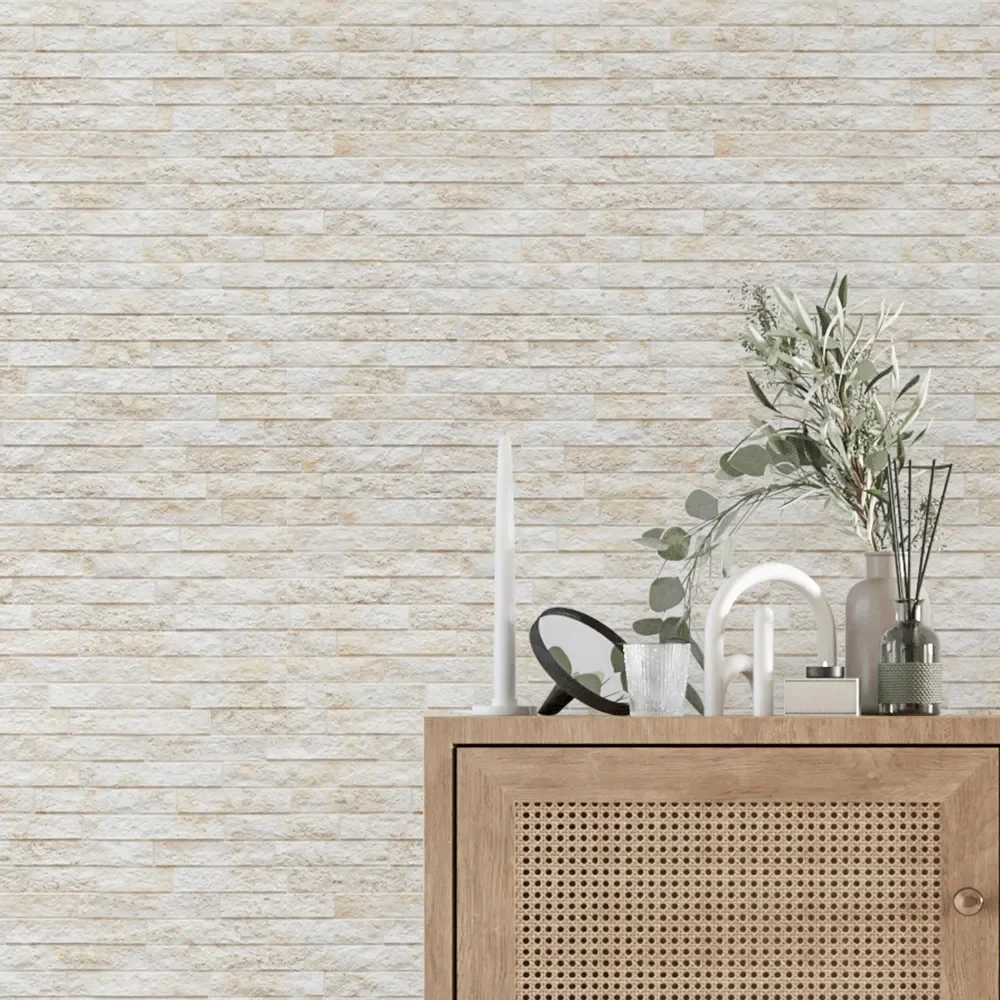 Papel de Parede Adesivo Pedra Canjiquinha Lavável Fosco 3m