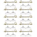Ver imagem 1 de Kit 10 Organizadores Suspensos Taças 25cm Retos Dourado