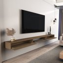 Ver imagem 4 de Rack Suspenso 2 Portas em MDF para TV até 85 Polegadas Cedro Yescasa