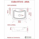 Ver imagem 6 de Kit Cuba Rt41 com Torneira 1198 Metal e Válvula Click 1 Polegada G Compace