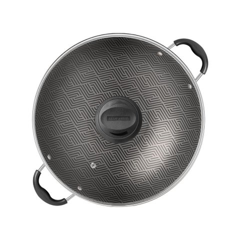 Wok Tramontina Paris Antiaderente Starflon com Tampa de Vid
