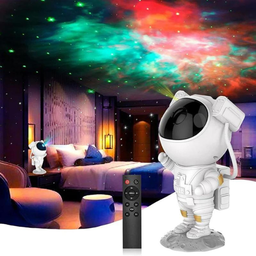 Luminária Projetor Estrelas Astronauta Tema Espaço Galaxy - 7