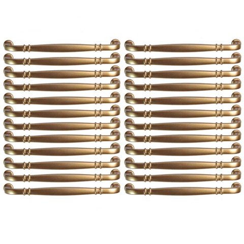 Kit 24 Puxadores para Móveis Alça Dourado 1767 Grenade Torralba Armários Gavetas