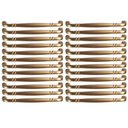 Ver imagem 1 de Kit 24 Puxadores para Móveis Alça Dourado 1767 Grenade Torralba Armários Gavetas