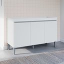 Ver imagem 2 de Balcão Gabinete Cozinha Manu 120cm 3 Portas sem Tampo Mdp Multiuso Branco - Desk Design