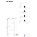 Ver imagem 3 de Estante de Escritório Organizadora 68cm com 3 Prateleiras Retrô Urban Multimóveis Mp6037 Branco